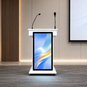 Custom Smart Digital Indoor Education Presentation Podium 10 Point Capacitive Touch Screen LCD Display 1920×1080 Resolution