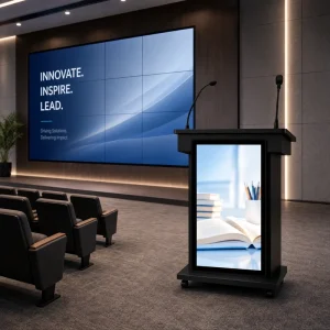 Custom Smart Digital Indoor Education Presentation Podium 10-Point Capacitive Touch Screen LCD Display Interactive 1 Year
