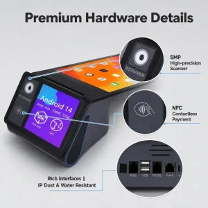 Custom Smart Venue Solution Hotel/Parking/Restaurant IoT System Integration Bluetooth USB NFC Enabled Mobile POS Terminal Touch