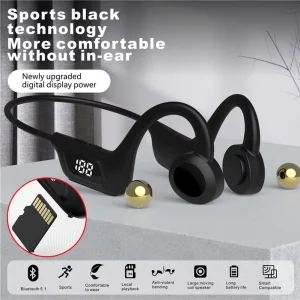 Custom U9 Bone Conduction Headset Support 8G Memory Bluetooth & MP3 Mode Osseuse IPX7 Waterproof Outdoor Sport Cycling Headphone