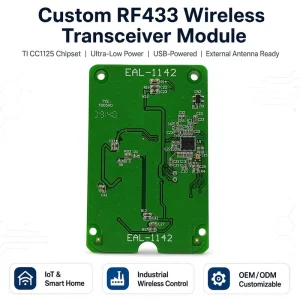 Custom USB RF433MHz Transceiver Module 433MHz Wireless Receiver Board Remote Control PCBA Smart Switch System
