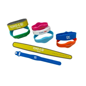 Custom Waterproof 13.56mhz Silicone Smart Bracelet with Programmable Nfc Rubber Rfid Cashless Wristband for Payment