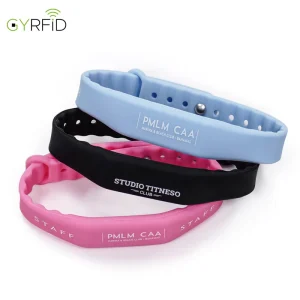 Custom Wearable 213 F08chip Adjustable NFC Wristband Programmable Business NFC Silicone Bracelets Wristbands for Club