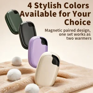 Customizable 2 Pack Electric Magnetic 4000mAh USB Rechargeable Portable Hand Warmer Bank Adjustable Thermostat Outdoor