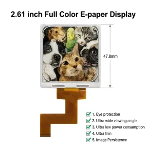 Customizable 2.61 Inch Full Color Digital Price Tag ESL Display Ultra-low Power E-paper Screen for Retail and Supermarket
