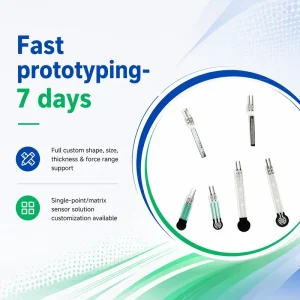 Customizable FSR Flexible Thin Film Pressure Sensor Long & Short Multi-Size Sensing Pad for Robot Tactile Feedback Device