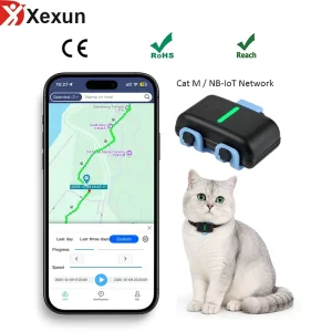Customizable GPS Pet Tracker Cat M1 Nbiot Gps Collar Virtual Fence Power Saving Gps Tracker Cats Dog Tracker Open Api