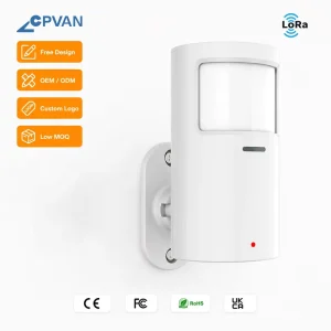 Customizable Security Kit Accessories House Battery Operated PIR Motion Sensor 6m Detection Range LoRA Long Range Connection