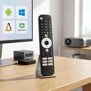 Customizable Wireless Smart TV Voice Remote Control 2.4GHz BT Dual Mode Air Mouse with Optional for Projector android Box