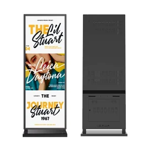 Customization Supported Indoor Vertical LCD Advertising Display 4K Android Wifi Full Screen Digital Signage Kiosk