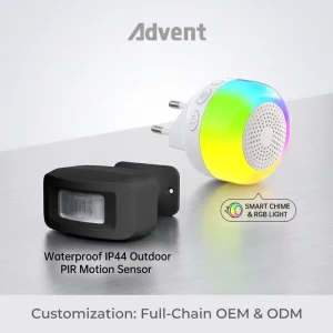 Customization Waterproof P44 Outdoor PIR Motion Sensor Detector Alarm and Colorful Wireless Doorbell Smart Wireless Doorbell