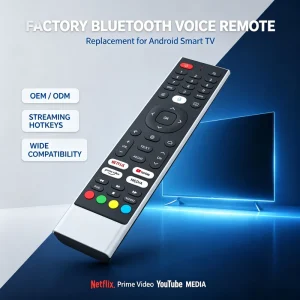 Customized 45 Keys Silicone Remote Control for TV Projector Audio, 1-on-1 Personalized Design with 4 Big Hotkeys OEM