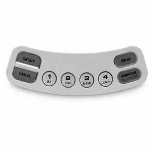 Customized Curved Food Processor with a Control Panel Featuring Raised Button Switches and a Touch Panel for Home Appliances