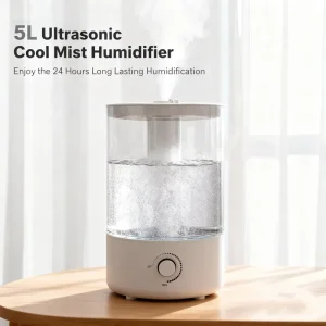 Customized Electric Humidifier 5L Cool Mist Top Fill LED Night Light Hotel Household Use Ultrasonic Humidifiers for Bedroom