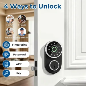 Customized High Quality Keyless Entry Tuya Fingerprint Digital Password Deadbolt Bedroom Smart Door Lock