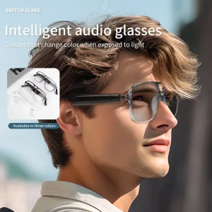 Customized High Quality Rimless Smart Sunglasses with Wireless Headset Wearable Accessory AI Hardware