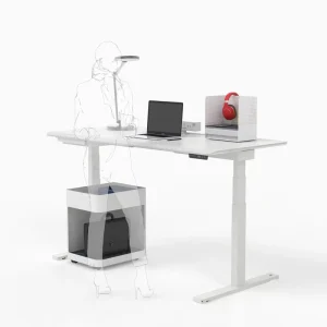 Customized Modern Electric Smart Office Table Motorized Height Adjustable Standing Desk with Sit Stand Feature Metal Furniture