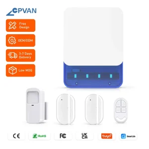 Customized Outdoor Smart Security System APP Control 5v 120db Waterproof Tamper-proof WiFi SOS Function PIR Motion Sensor Alarm