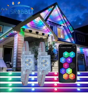 Customized RGB RGBW Smart App Controlled IP68 Waterproof Christmas Outdoor Lighting Color LED Pixel Modules Point