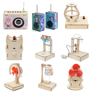 Customized Science Fun Wooden Student Kits DIY STEAM Solar STEM Toys Smart Home Education Kit No Battery Unisex