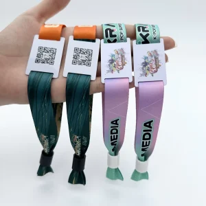 Customized Smart Bracelets Wristbands RFID FM1108 Ntag 213 Ntag 215 Ntag216 Bracelet NFC Tag Woven Fabric Events Bracelets