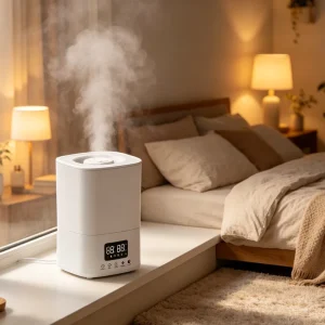 Customized Smart Ultrasonic Humidifier Low Noise 7 Colors LED Light Household Use Ultrasonic Humidifier