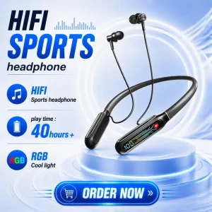 Customized Sports In-Ear Headphone 50 Hours Playtime JL Noise Reduction HiFi Heavy Stereo Wireless Digital Display AI Headset