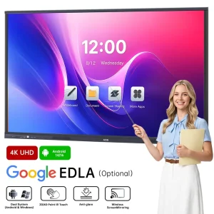 Customized logo Interactive Flat Screen 55 65 75 85 86 98 110 Inch Touch Screen Smart Board 4K AI Digital Whiteboard