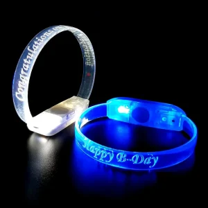 Cute and Smart LED Glow Wristband for Events Hot Selling Flashing Bracelet for Christmas Thanksgiving Valentine’s Day