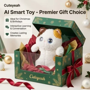 Cuteyeah ChatGPT AI Smart Customized Plush Cat Gift Set Interactive Talking Calico Stuffed Animal Toy Holiday Christmas Birthday