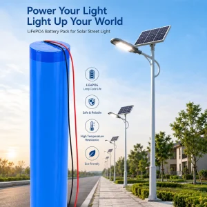 Cylindrical Round Shape Custom 12V 100AH 150AH 200AH LiFePO4 Battery Pack for Solar Street Lighting and Outdoor Signs