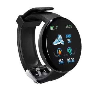 D18 Smart Fitness Tracker Watch Android & IOS Compatible with Heart Rate Weather Display Sport Clock Step Counter Rubber Band