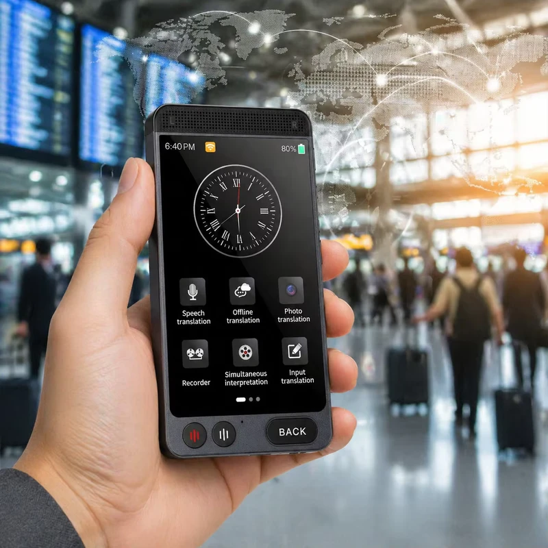 D21 5G AI Voice Translator Real-Time 142-Language Translation 4.0" IPS Screen Android OS Online Offline Function