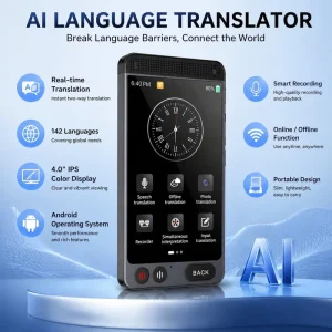 D21 Mini Voice Translator with IPS Display Supports 142 Languages Offline and Online