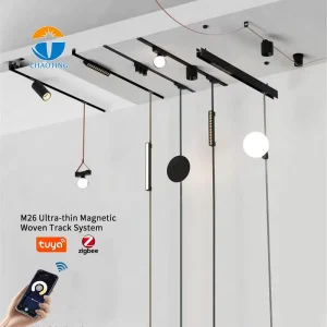 DC 48V Woven Track Rail Lighting Ultra Thin LED Flexible Tracklights Smart Tuya WiFi Zigbee Dimmable Led Belt Linear Track Light