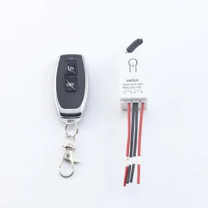 DC 5~48V 10A Wireless Light Switch & Receiver Kit, RF Relay Switch for Lights, Fans