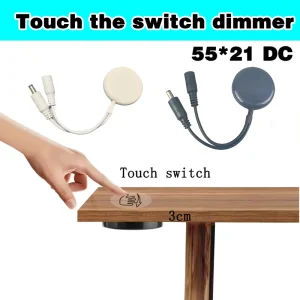 DC12V 24V Penetrable Smart Sensor 5A 60W PVC 1 5cm Sensing Range Touch Switch for Cabinet LED Light