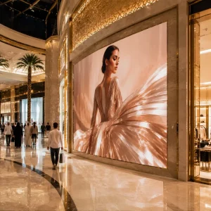 DDW Luxury Store Entrance LED Display Indoor Fixed Video Wall Large Ultra HD 8K HDR10+ Professional Magnetic Front Access