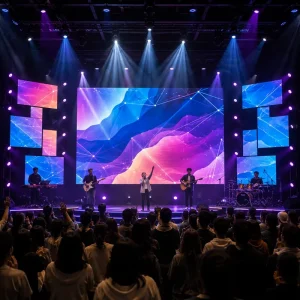 DDW Rental 4K HDR10+ IP65 Waterproof LED Display Mobile Stage Screen Portable DCI P3 95% 5 Year Warranty Worship Event Church