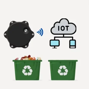 DF703 IP68 Ultrasonic Smart Waste Bin Sensor NB IoT LoRaWAN 4G Cat M Outdoor Trash Garbage Fill Level Fire Tilt Sensor 4m