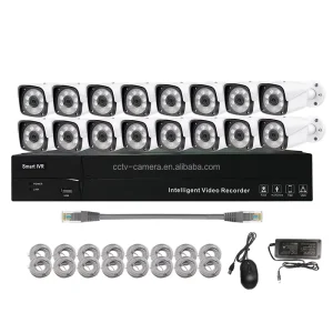 DIY 4mp 2K High Resolution 16 Channel CCTV Home Security IP Camera System PoE NVR Kits