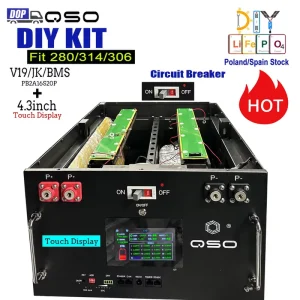 DIY Baterias LiFePO4 Diy Kit Eu Stock With 16S 200A V19 JK BMS QSO 48V 280Ah 314AH 16KWH Lithium Battery Box Rack Case