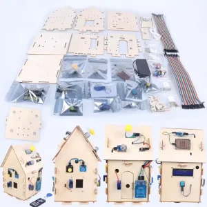 DIY Smart Wooden House Kit | IoT Home Automation Learning Set | STEM Education for Electronics & Coding