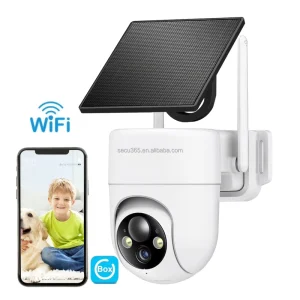 DNA336-WIFI 3MP IP65 Waterproof Box Camera with Pan-Tilt Night Vision Built-in Mic Siren SD/Cloud Storage Ubox Smart App