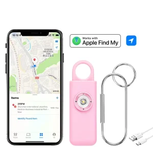 DWRL Rechargeable SOS Personal Alarms with GPS Apple Find My MFI Certified Smart Tracker Anti Lost