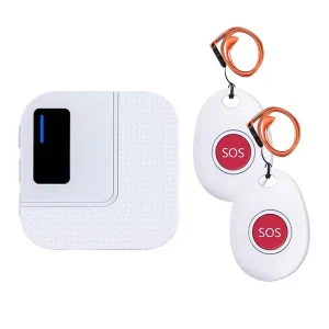 Daytech Portable ABS WiFi SOS Button with Tuya App Caregiver Pager for Elderly Intercom 100m Range TY01 BT003