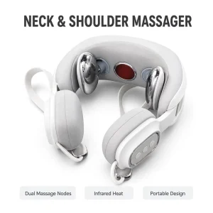 Deep Kneading EMS Portable Fashionable Molding Heating Neck and Shoulder Massager for Travel and Business Trips