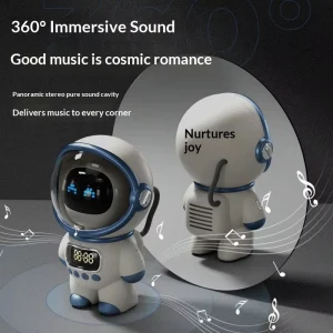 DeepSeekAI Doubao AI for Speaker M20 Astronaut Smart Speaker Home Desktop Audio with Digital Clock Night Light APP Support