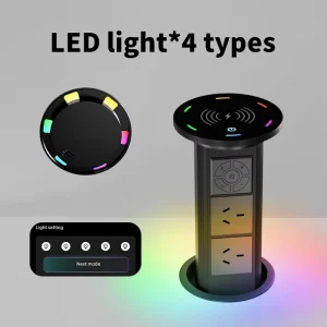 Desk Pop up Socket Russia Plug Pop up Power Socket Pop-up Desktop Socket for Kitchen Island and USB Type a and Type C