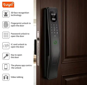 DiJia Electronic Security Tuya App Control Smart WiFi 3D Face Recognition Video Call Fingerprint Screen Aluminum Alloy Cloud